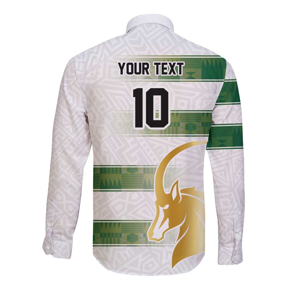 Custom Zimbabwe Rugby The Champions 2025 Long Sleeve Button Shirt The Gold Sables Version - Wonder Print Shop