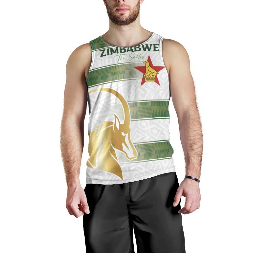 Custom Zimbabwe Rugby The Champions 2025 Men Tank Top The Gold Sables Version - Wonder Print Shop