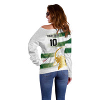 Custom Zimbabwe Rugby The Champions 2025 Off Shoulder Sweater The Gold Sables Version - Wonder Print Shop