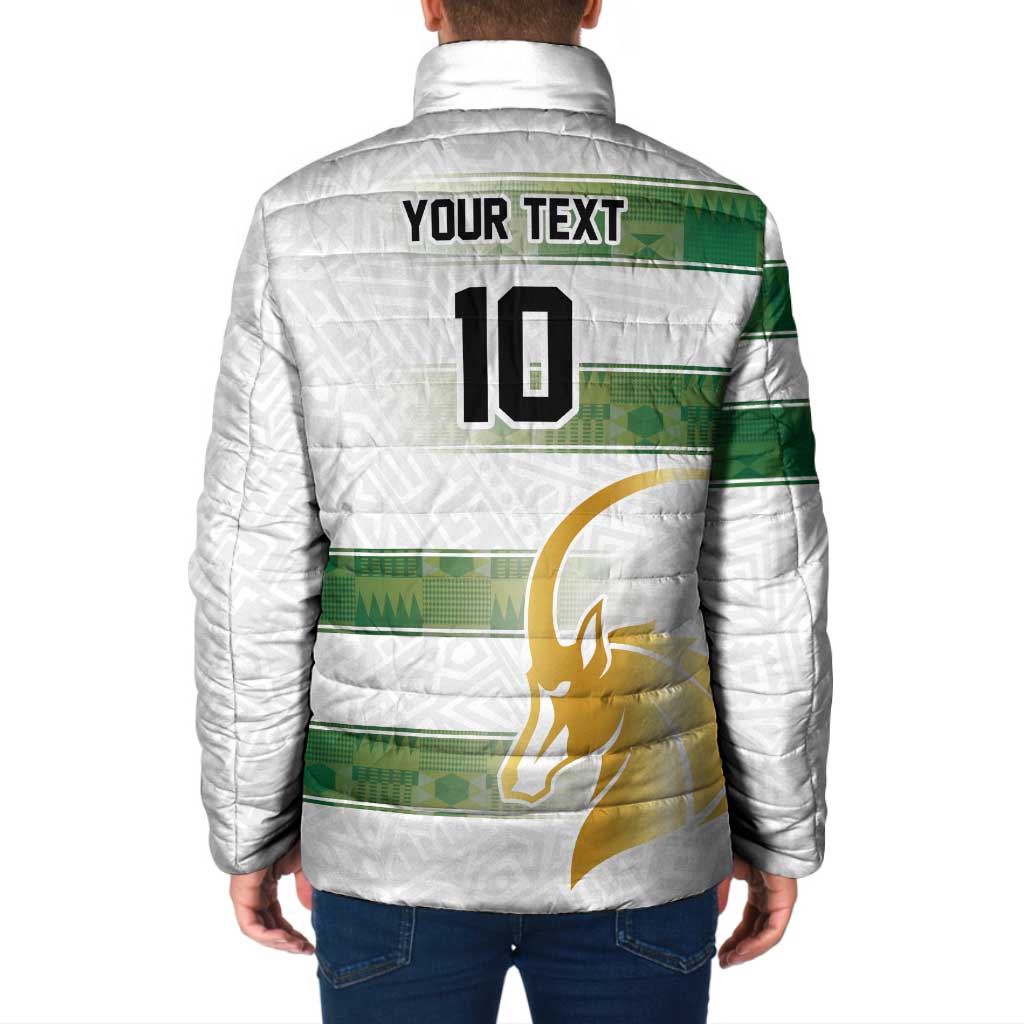 Custom Zimbabwe Rugby The Champions 2025 Padded Jacket The Gold Sables Version - Wonder Print Shop