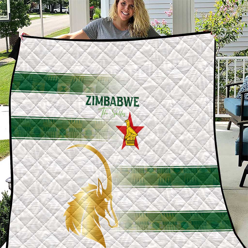 Zimbabwe Rugby The Champions 2025 Quilt The Gold Sables Version - Wonder Print Shop