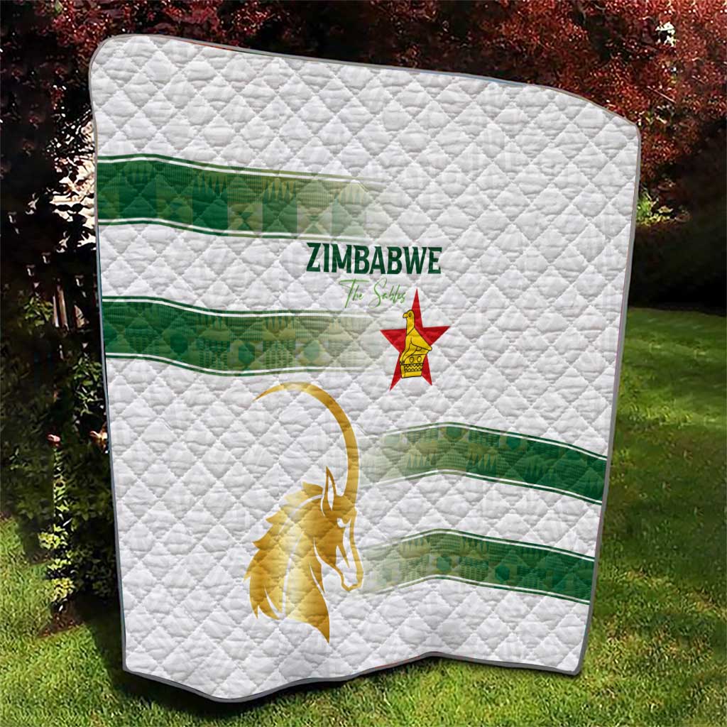 Zimbabwe Rugby The Champions 2025 Quilt The Gold Sables Version - Wonder Print Shop