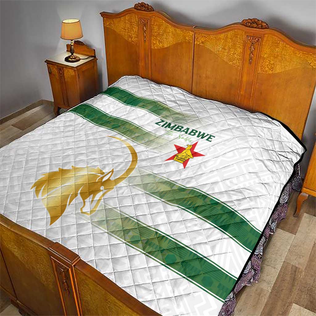 Zimbabwe Rugby The Champions 2025 Quilt The Gold Sables Version - Wonder Print Shop