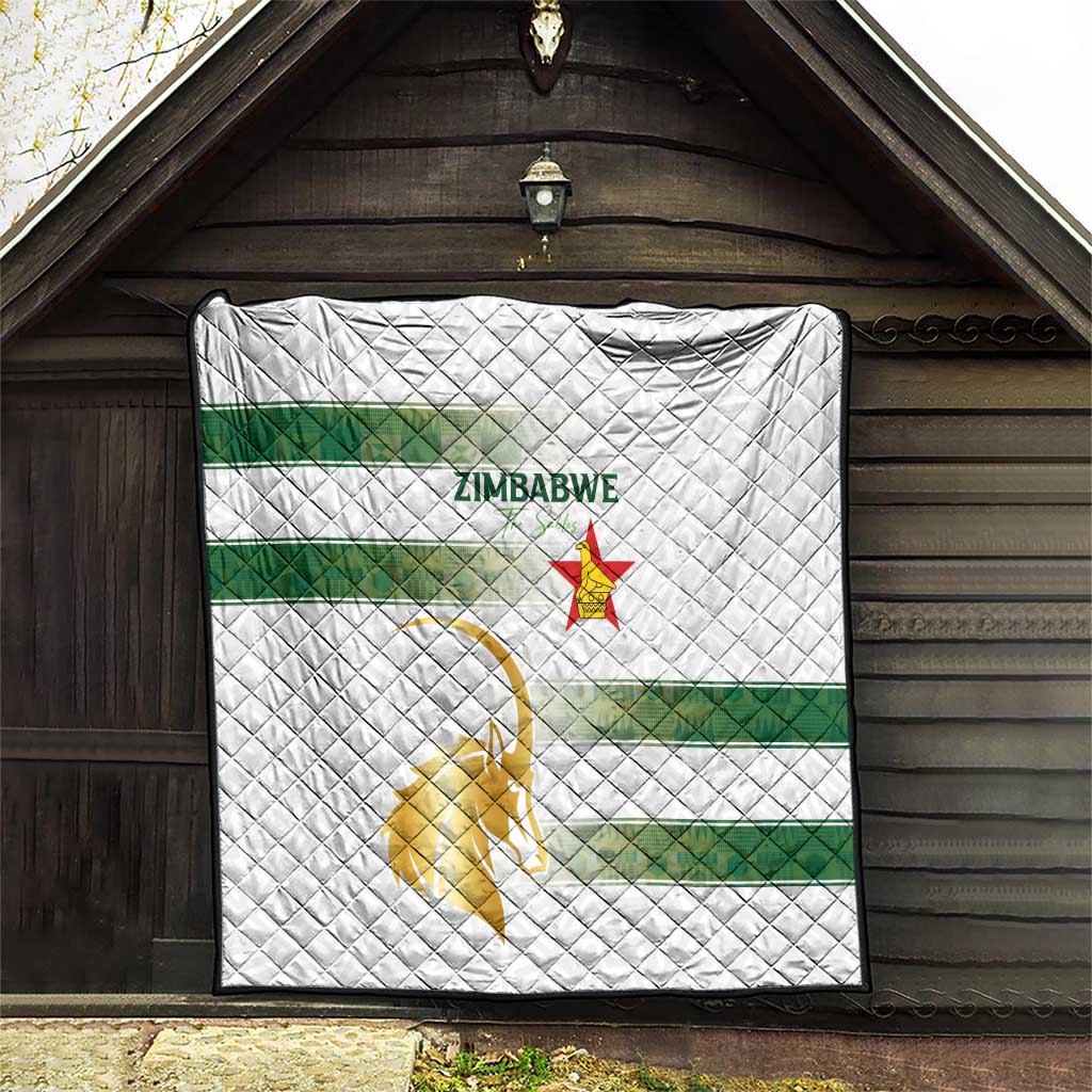 Zimbabwe Rugby The Champions 2025 Quilt The Gold Sables Version - Wonder Print Shop