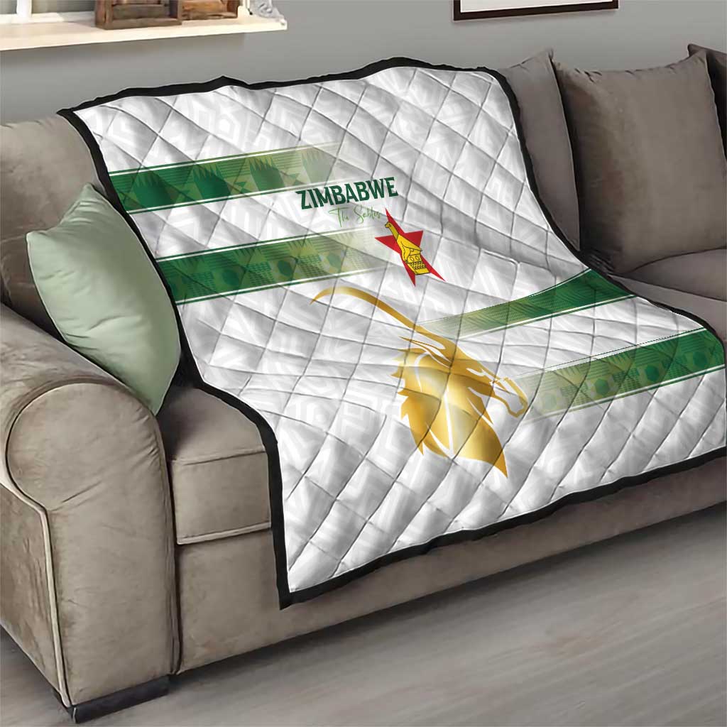 Zimbabwe Rugby The Champions 2025 Quilt The Gold Sables Version - Wonder Print Shop