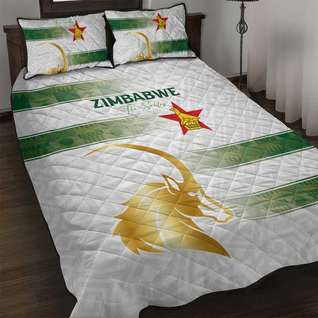Zimbabwe Rugby The Champions 2025 Quilt Bed Set The Gold Sables Version - Wonder Print Shop
