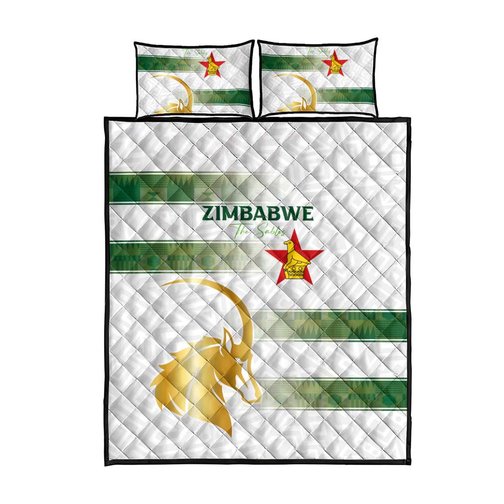 Zimbabwe Rugby The Champions 2025 Quilt Bed Set The Gold Sables Version - Wonder Print Shop