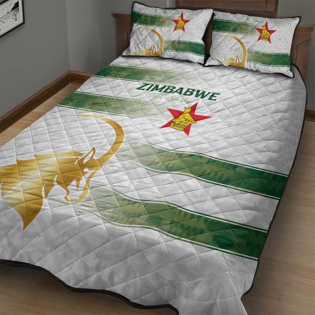 Zimbabwe Rugby The Champions 2025 Quilt Bed Set The Gold Sables Version - Wonder Print Shop