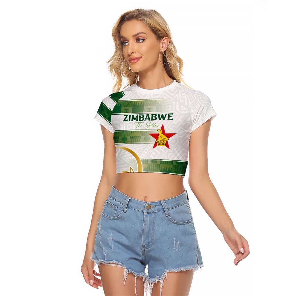 Custom Zimbabwe Rugby The Champions 2025 Raglan Cropped T Shirt The Gold Sables Version - Wonder Print Shop