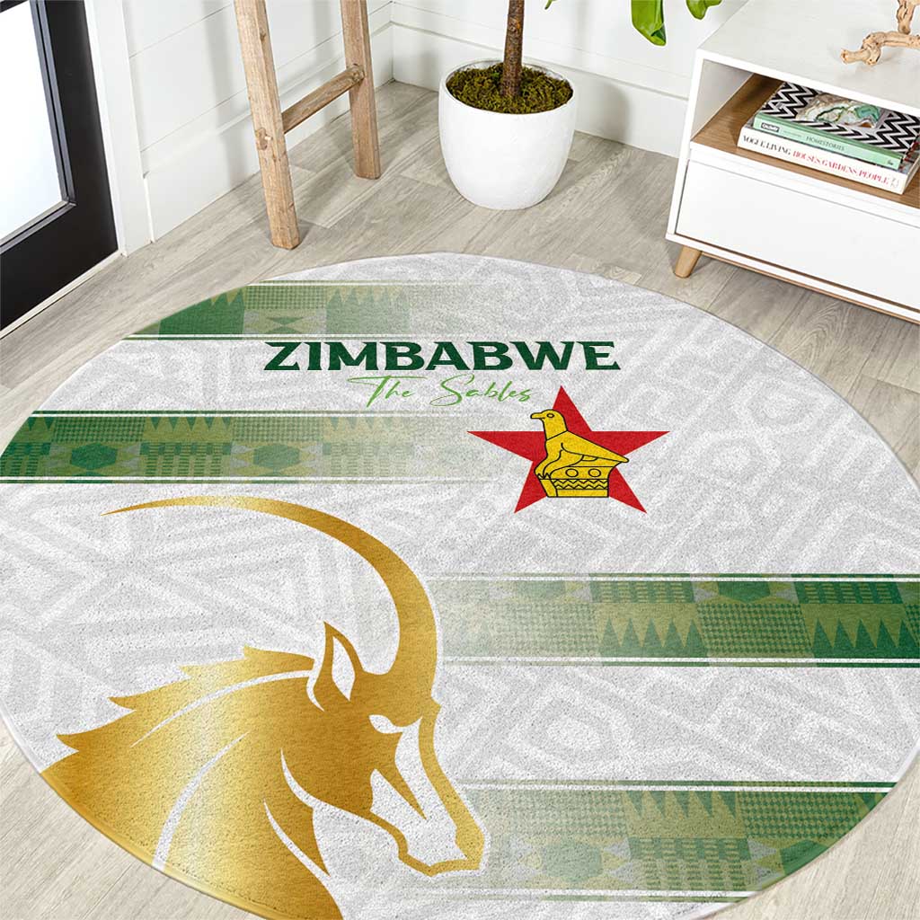 Zimbabwe Rugby The Champions 2025 Round Carpet The Gold Sables Version - Wonder Print Shop