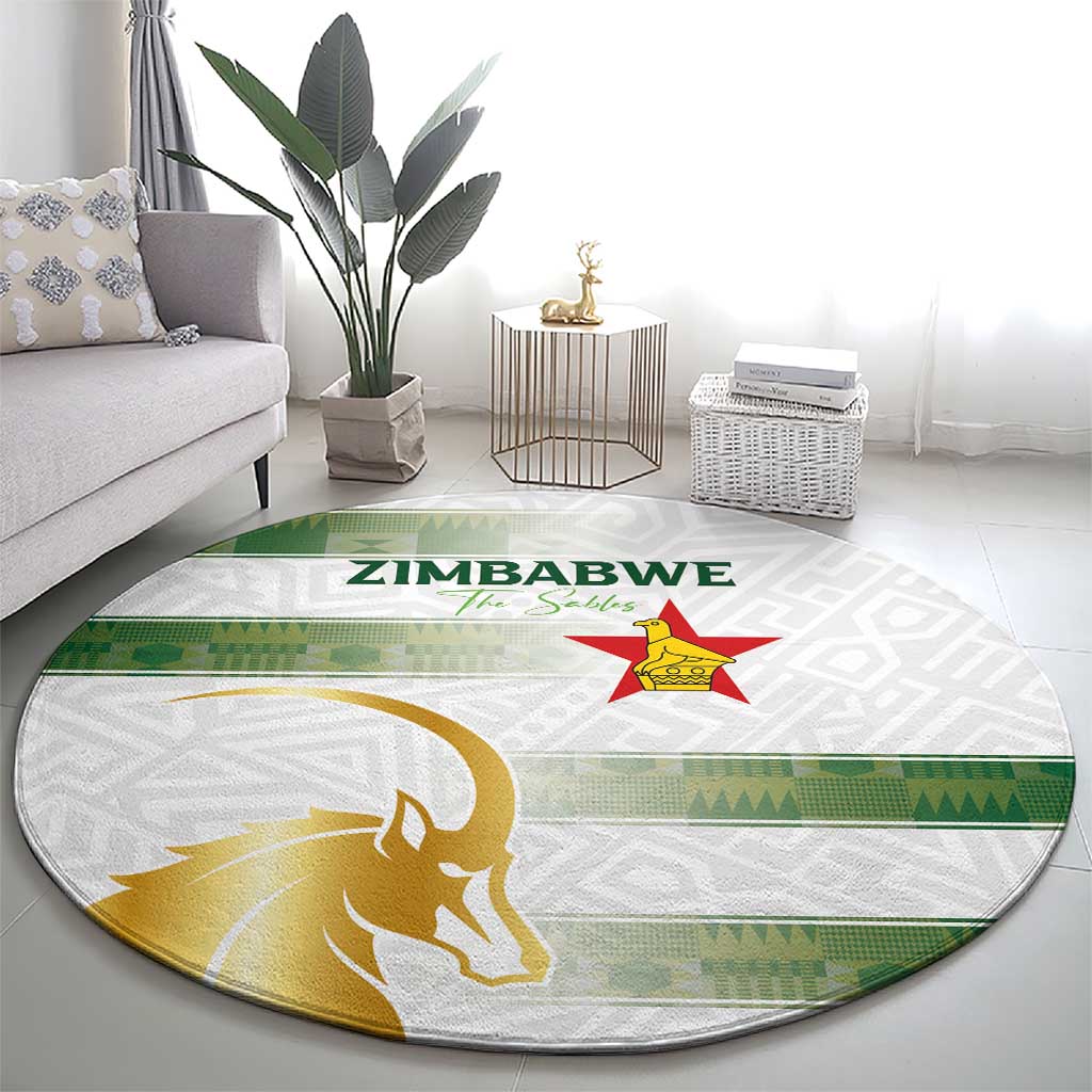 Zimbabwe Rugby The Champions 2025 Round Carpet The Gold Sables Version - Wonder Print Shop