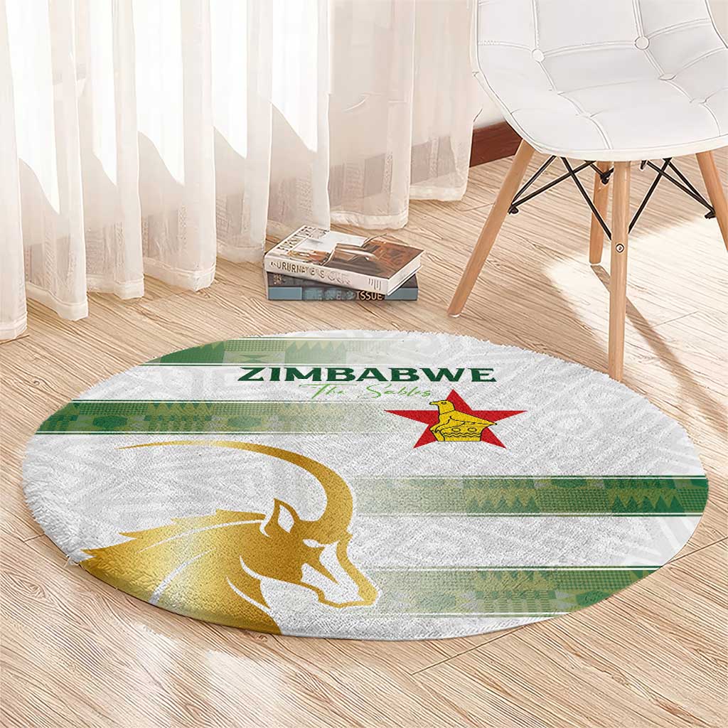 Zimbabwe Rugby The Champions 2025 Round Carpet The Gold Sables Version - Wonder Print Shop