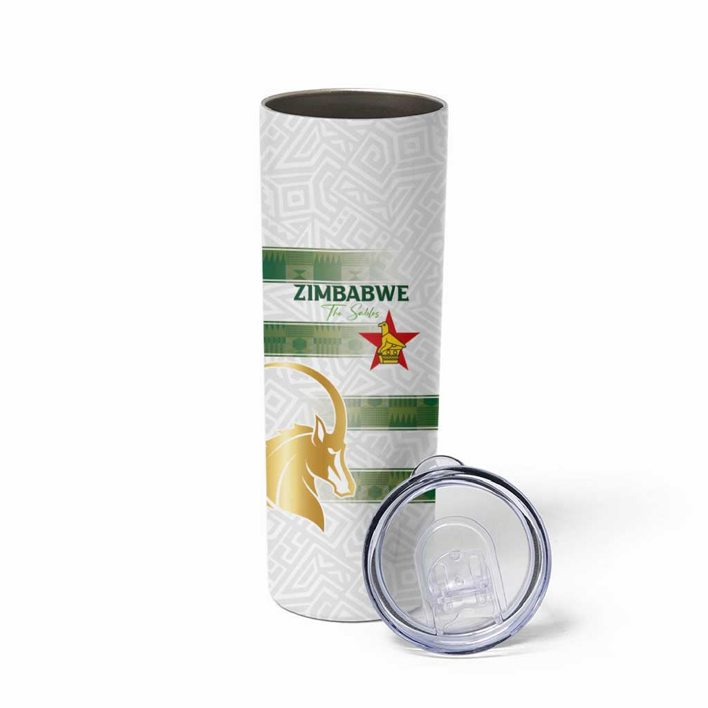 Custom Zimbabwe Rugby The Champions 2025 Skinny Tumbler The Gold Sables Version - Wonder Print Shop