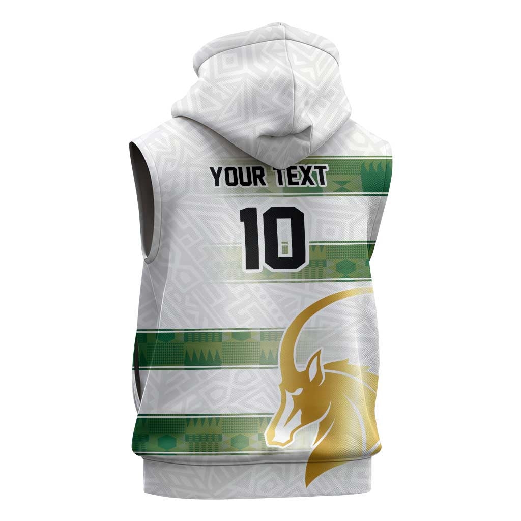 Custom Zimbabwe Rugby The Champions 2025 Sleeveless Hoodie The Gold Sables Version - Wonder Print Shop