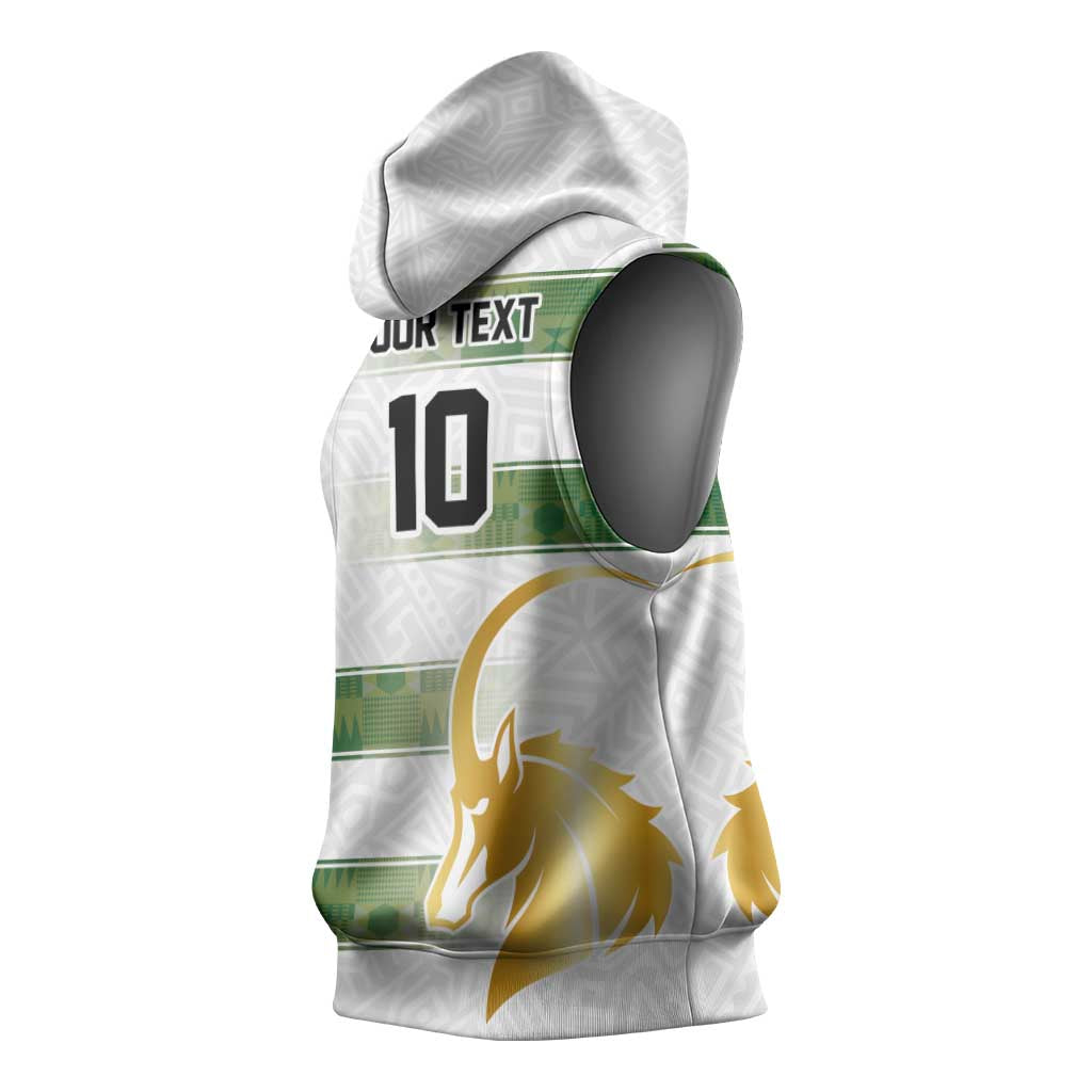 Custom Zimbabwe Rugby The Champions 2025 Sleeveless Hoodie The Gold Sables Version - Wonder Print Shop