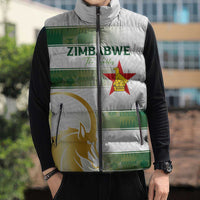 Custom Zimbabwe Rugby The Champions 2025 Sleeveless Puffer Jacket The Gold Sables Version - Wonder Print Shop
