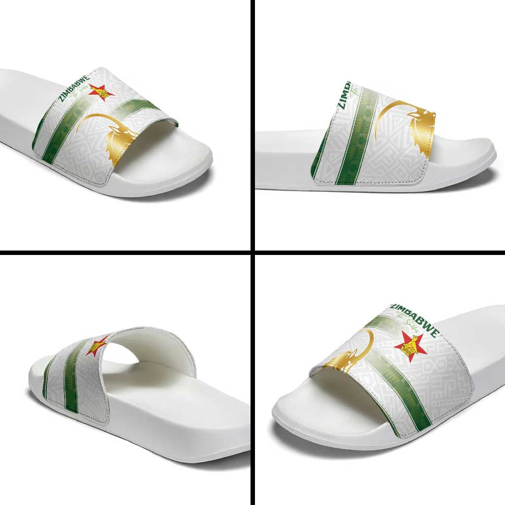 Zimbabwe Rugby The Champions 2025 Slide Sandals The Gold Sables Version - Wonder Print Shop