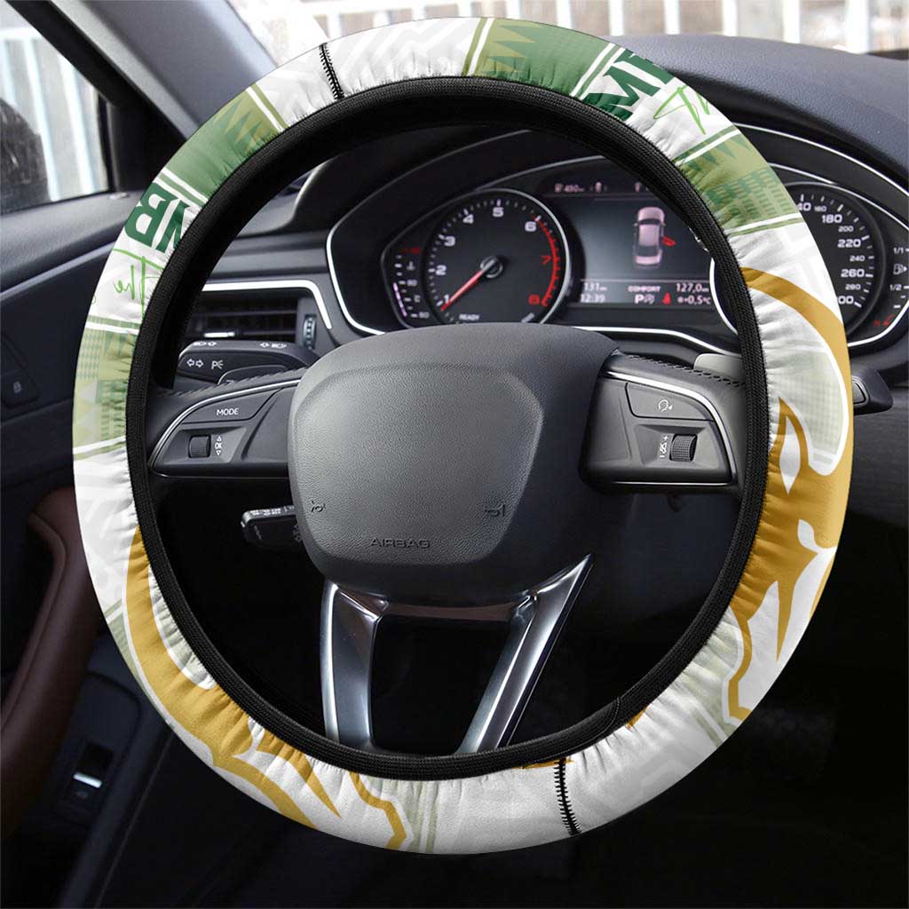 Zimbabwe Rugby The Champions 2025 Steering Wheel Cover The Gold Sables Version - Wonder Print Shop