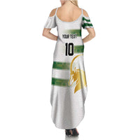 Custom Zimbabwe Rugby The Champions 2025 Summer Maxi Dress The Gold Sables Version - Wonder Print Shop