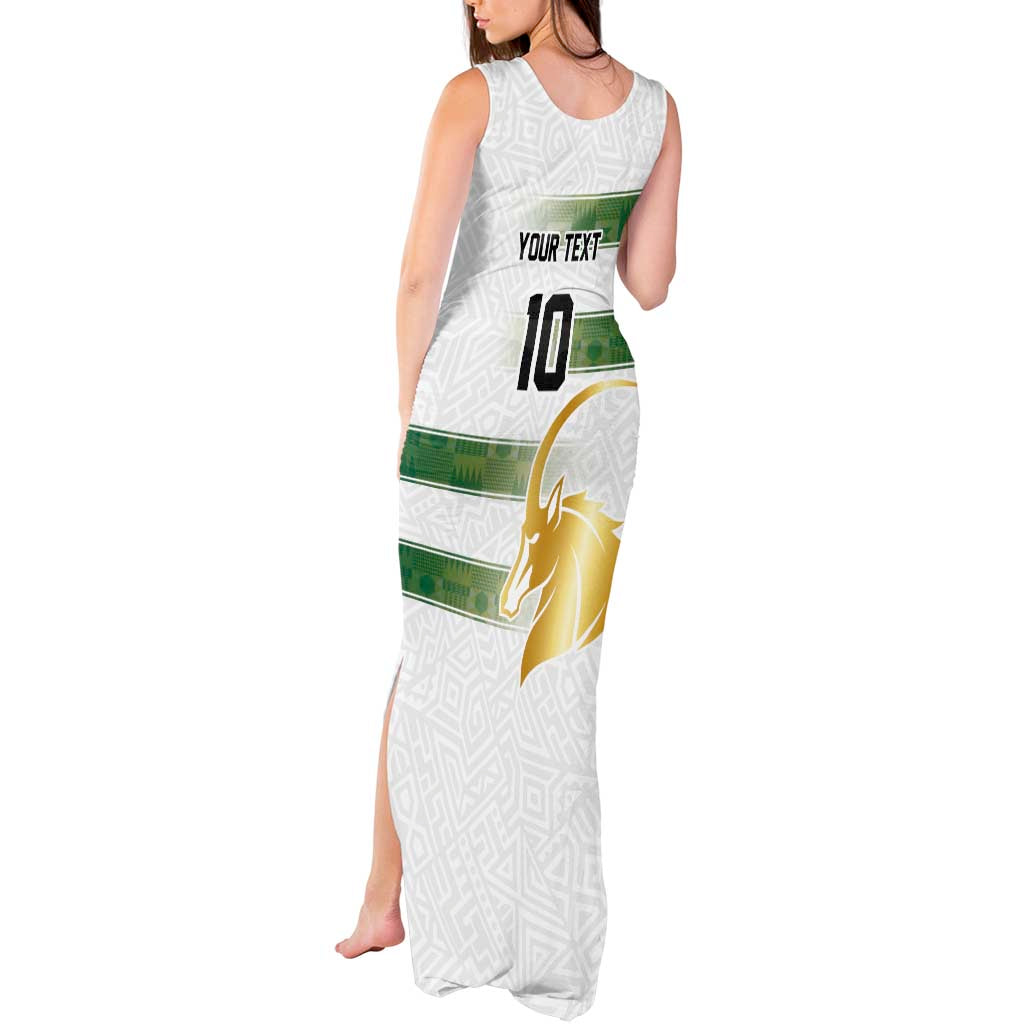 Custom Zimbabwe Rugby The Champions 2025 Tank Maxi Dress The Gold Sables Version - Wonder Print Shop