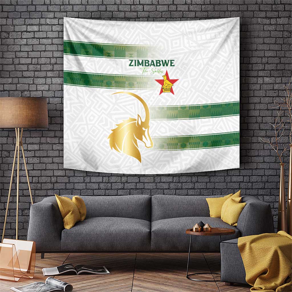 Zimbabwe Rugby The Champions 2025 Tapestry The Gold Sables Version - Wonder Print Shop