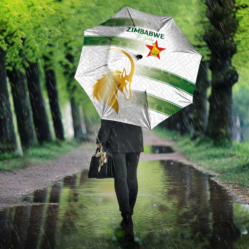 Zimbabwe Rugby The Champions 2025 Umbrella The Gold Sables Version - Wonder Print Shop