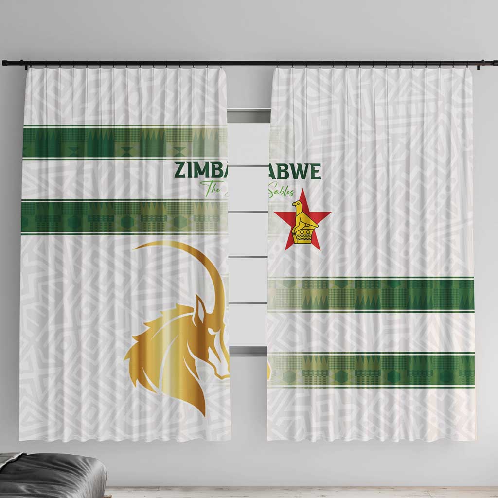 Zimbabwe Rugby The Champions 2025 Window Curtain The Gold Sables Version - Wonder Print Shop