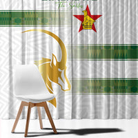 Zimbabwe Rugby The Champions 2025 Window Curtain The Gold Sables Version - Wonder Print Shop