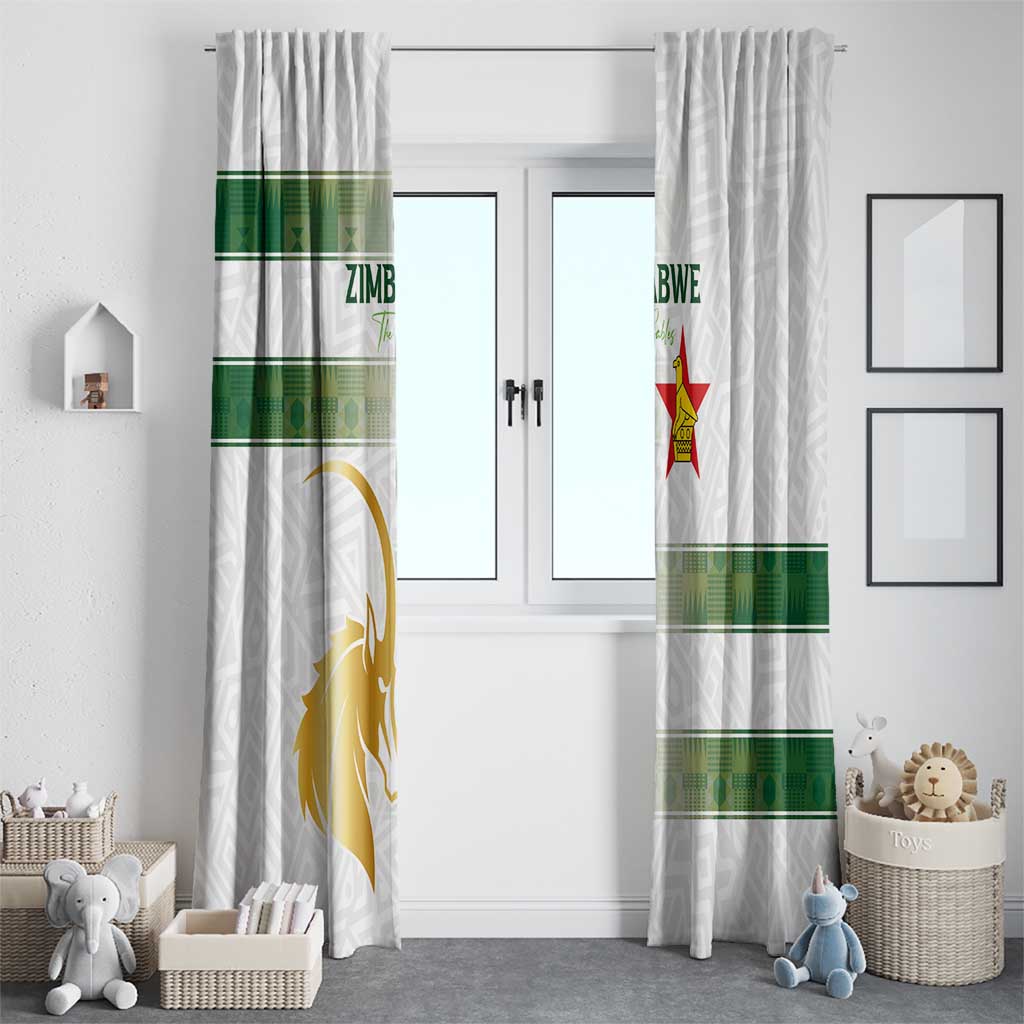 Zimbabwe Rugby The Champions 2025 Window Curtain The Gold Sables Version - Wonder Print Shop