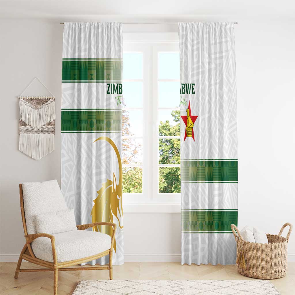 Zimbabwe Rugby The Champions 2025 Window Curtain The Gold Sables Version - Wonder Print Shop