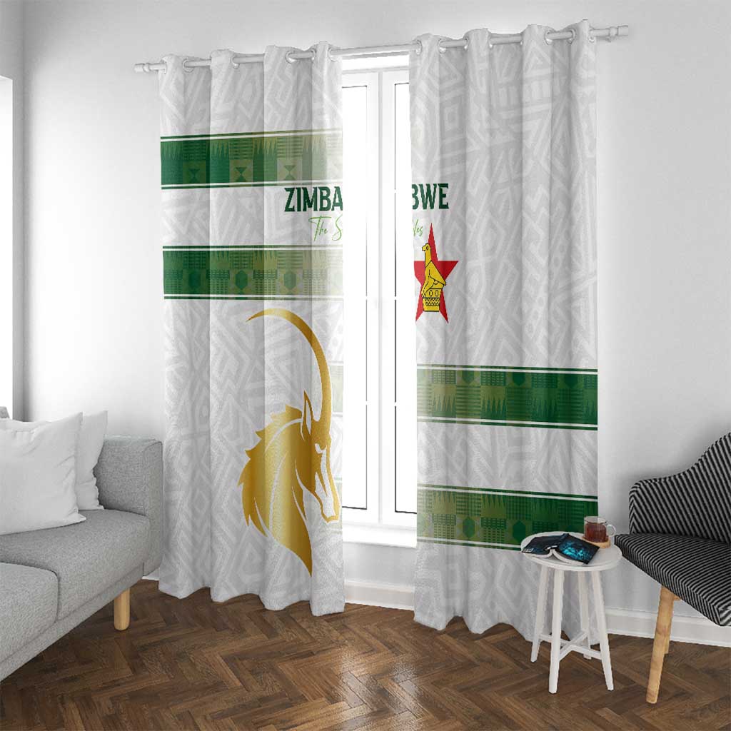 Zimbabwe Rugby The Champions 2025 Window Curtain The Gold Sables Version - Wonder Print Shop