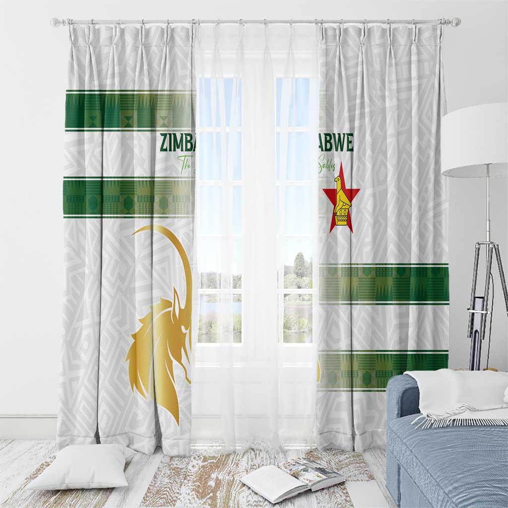 Zimbabwe Rugby The Champions 2025 Window Curtain The Gold Sables Version - Wonder Print Shop