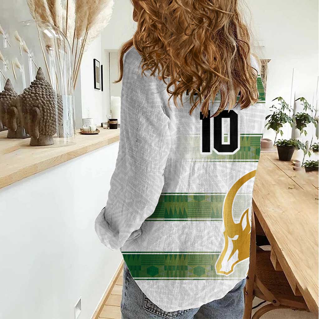 Custom Zimbabwe Rugby The Champions 2025 Women Casual Shirt The Gold Sables Version - Wonder Print Shop