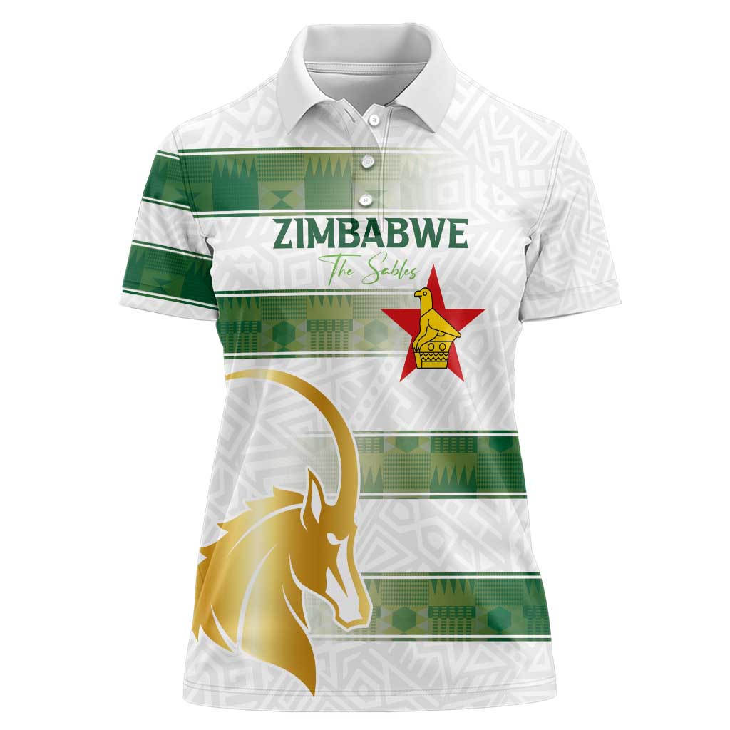 Custom Zimbabwe Rugby The Champions 2025 Women Polo Shirt The Gold Sables Version - Wonder Print Shop