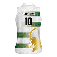 Custom Zimbabwe Rugby The Champions 2025 Women Sleeveless Polo Shirt The Gold Sables Version - Wonder Print Shop