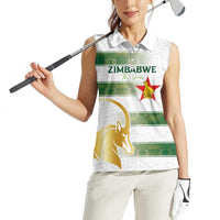 Custom Zimbabwe Rugby The Champions 2025 Women Sleeveless Polo Shirt The Gold Sables Version - Wonder Print Shop