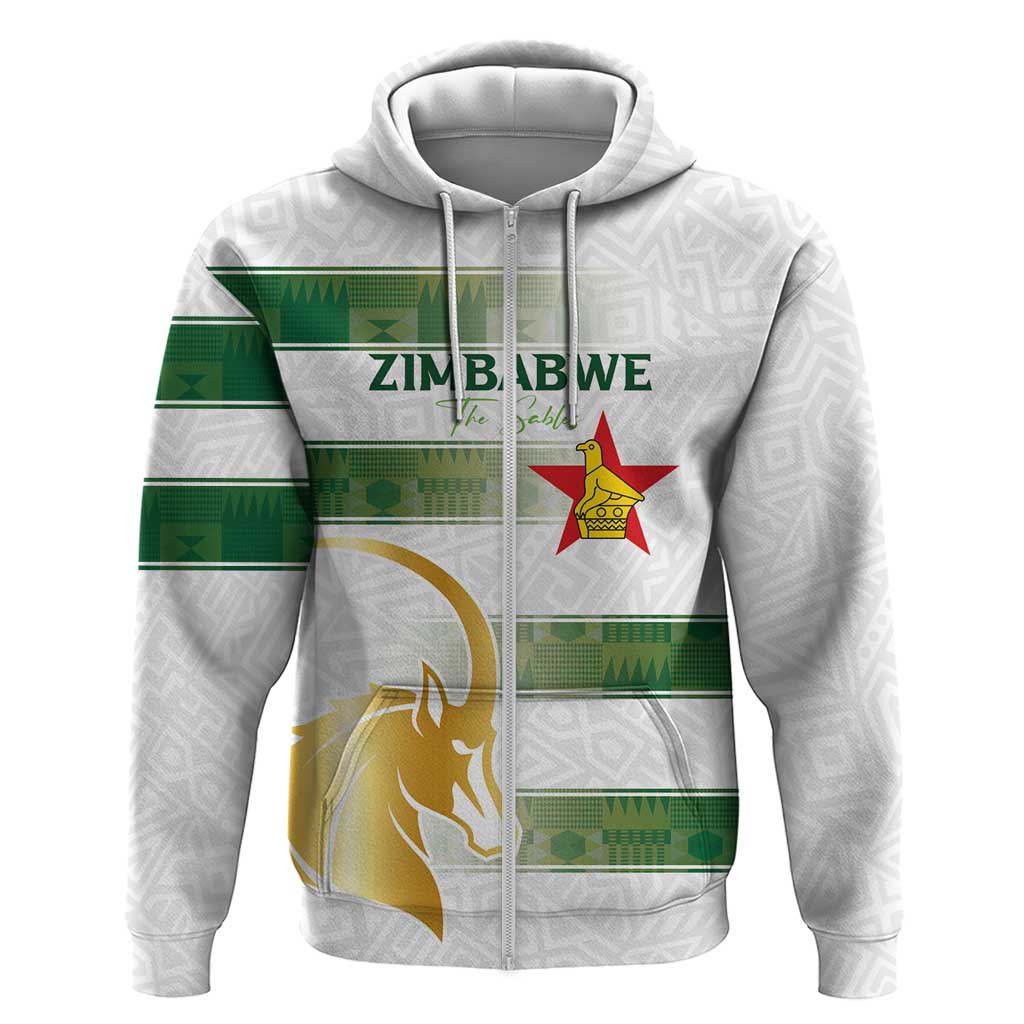 Custom Zimbabwe Rugby The Champions 2025 Zip Hoodie The Gold Sables Version - Wonder Print Shop