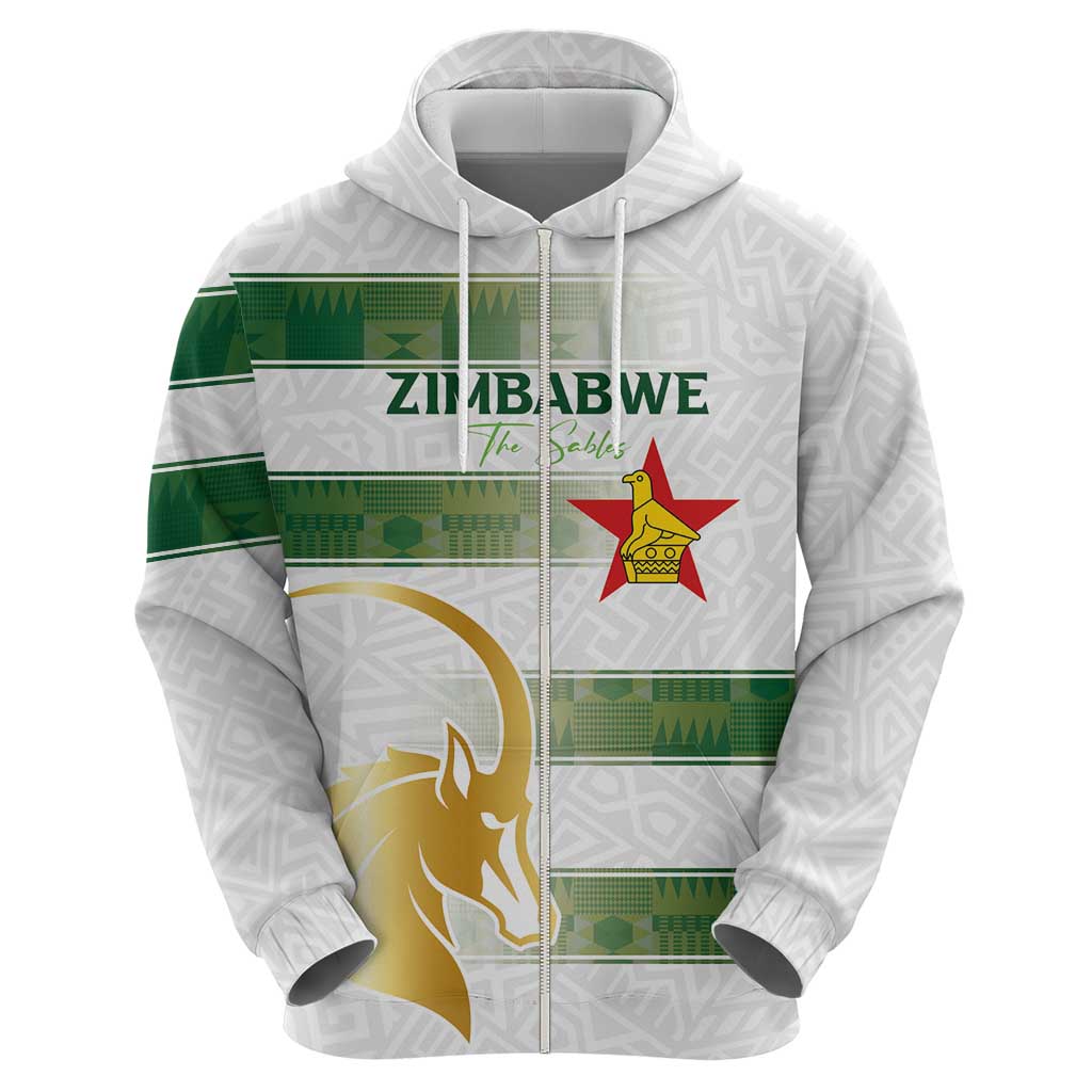 Custom Zimbabwe Rugby The Champions 2025 Zip Hoodie The Gold Sables Version - Wonder Print Shop
