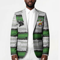 Custom Zimbabwe Rugby Blazer Geometric Chevron Wall Motif Stripes Style
