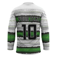 Custom Zimbabwe Rugby Hockey Jersey Geometric Chevron Wall Motif Stripes Style