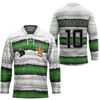 Custom Zimbabwe Rugby Hockey Jersey Geometric Chevron Wall Motif Stripes Style