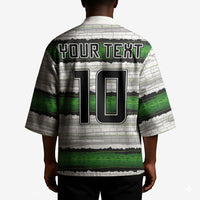 Custom Zimbabwe Rugby Kimono Geometric Chevron Wall Motif Stripes Style