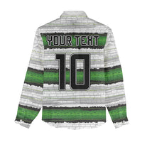 Custom Zimbabwe Rugby Women Casual Shirt Geometric Chevron Wall Motif Stripes Style