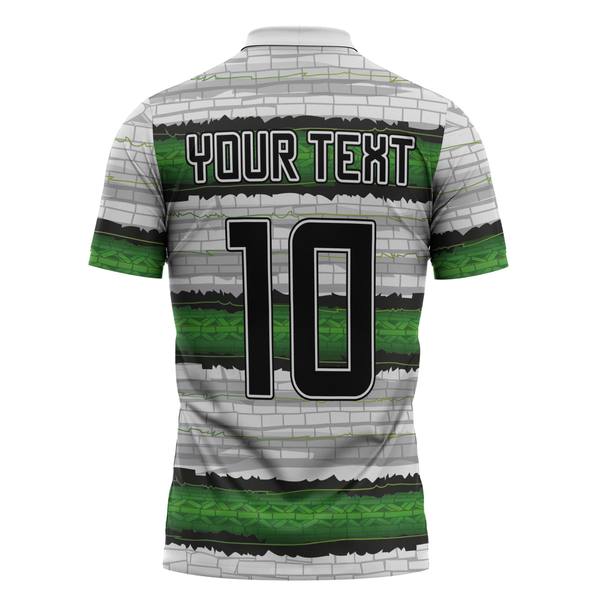 Custom Zimbabwe Rugby Zipper Polo Shirt Geometric Chevron Wall Motif Stripes Style
