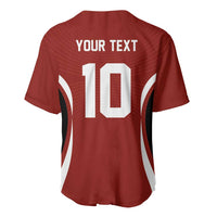 Custom Japan Volleyball Baseball Jersey Sporty Style Red Color