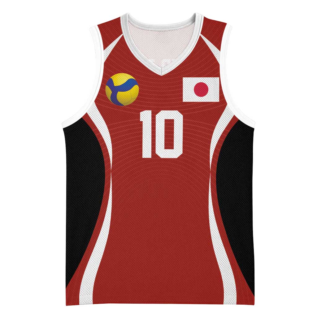 Custom Japan Volleyball Basketball Jersey Sporty Style Red Color