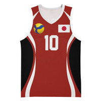 Custom Japan Volleyball Basketball Jersey Sporty Style Red Color