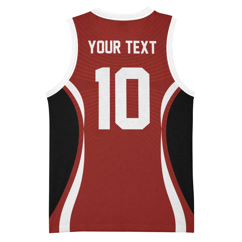 Custom Japan Volleyball Basketball Jersey Sporty Style Red Color