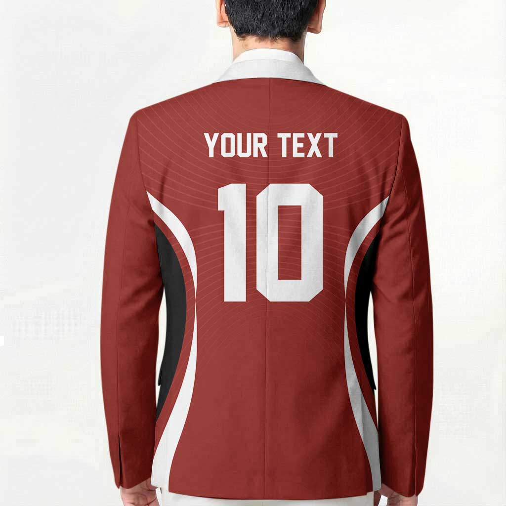 Custom Japan Volleyball Blazer Sporty Style Red Color