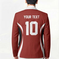 Custom Japan Volleyball Blazer Sporty Style Red Color